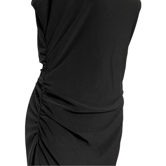 NORMA KAMALI Stretch Sleeveless Shirred Waist Dress L - Picture 4 of 11